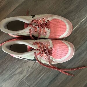 Nike Women's Coral and White Athletic Shoes